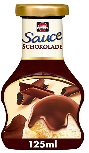 Schwartau Dessert Sauce Schokolade, zum Verfeinern von Desserts und Eis, 125ml