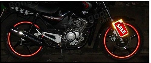 Alamor Motorrad Fahrrad Auto Felge Stripe Felgenaufkleber Tape Sticker 5 Farben-Schwarz