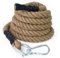 Aoneky Gym Kletterseil mit Karabiner 30/40/50mm - Krafttraining Sportseil - Muskeltrainingsseil, Krafttraining Kampfseil 3/4/4,5/5,5/6/7,5/9M(50mm 3M)