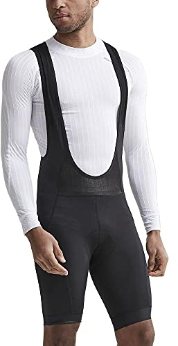 Craft CORE Essence Bib Shorts M Herren Fahrradhose mit Träger – Schwarz – M – Gepolsterte Bib-Shorts mit Kompression und Infinity C3 Pad