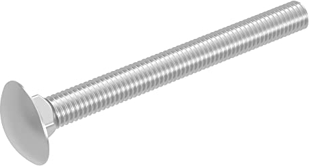 SECCARO Schlossschraube M6 x 60 mm, Edelstahl V2A VA A2, DIN 603 / ISO 8677, Flachrundkopf mit Vierkantansatz, Vollgewinde, 20 Stück
