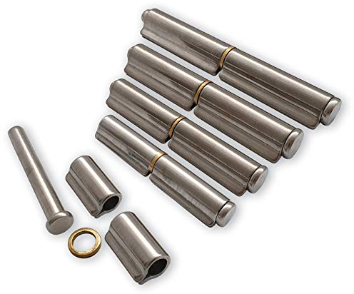 Anschweißscharnier 2-teilig mit herausnehmbarem Bolzen aus A2 Edelstahl in verschiedenen Abmessungen und Verpackungseinheiten (1 Stück 100 mm)