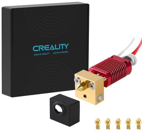 Ender 3 Hotend, Creality Assembled Hotend Kit MK8 Hotend Extruder 3D Drucker Zubehör, Aluminium Wärme Block mit Silikonabdeckung und Extra 0,4mm Düse*5, Hotend Für Ender 3/Ender 3 Pro/Ender 3 V2