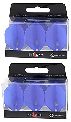 LSTYLE Dart Flights L1 PRO Standard Blue | 2 Sets von 3 | für Soft & Steel Tip Darts