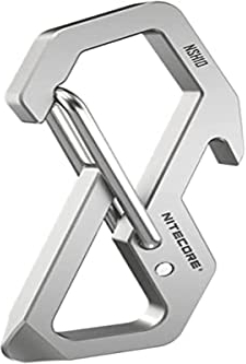 Nitecore Titanium Carabiner NSH10, Clip Hooks Can also be used as a bottle opener and slotted screwdriver