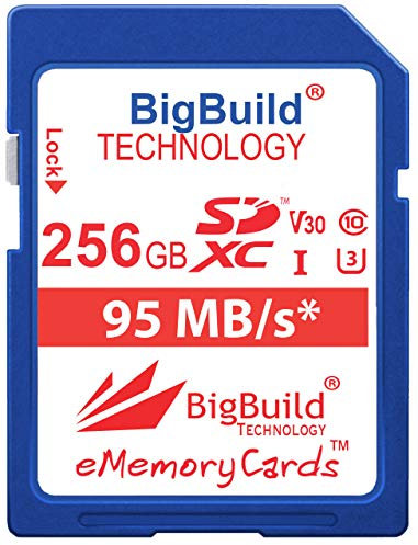 eMemoryCards 256GB Ultra Fast U3 SDXC 95MB/s Memory Card Compatible with Nikon D780, Nikon Z 50 Camera
