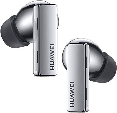 HUAWEI FreeBuds Pro - Auriculares inalámbricos Bluetooth con cancelación Inteligente de Ruido, Sistema de 3 micrófonos, Carga inalámbrica rápida, Plata, Pequeño