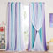 NICETOWN Kinderzimmer Gardinen mit Hohlen Sternen und Voile Verdunkelungsvorhang 2 Stücke Kindervorhänge Junge Dekoration Curtains mit Ösen, H 213 x B 132 cm,Blau+Lila