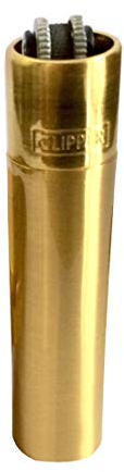 Clipper Metall Gas-Feuerzeug Gold mit SOFORTGRAVUR +VORSCHAU: Gravur inklusive (Gasfeuerzeug nachfüllbar)