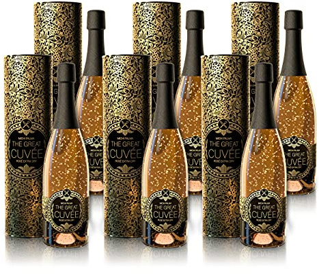 Michi Palma | 6er-Set The Great Cuvée (6 x 0.75 l) | Mit 23 Karat reinem Blattgold und edler Geschenkverpackung | Goldene Geschenkidee