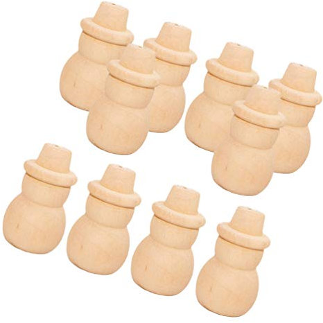 Happyyami 20stücke Holz Schneemann Figuren Diy Bemalen Puppen Naturholz Unfertige Steckpuppe Handwerk Ornament Bastelprojekte Für Junge Mädchen
