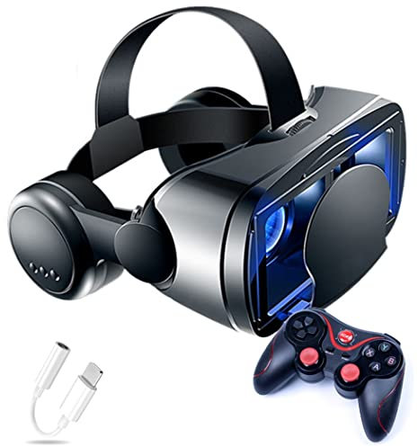 VR Glasses, Virtual Reality Headset, VR Headsets Support Android and IOS, Bluetooth Connection for iPhone 13 Pro Max/13 Pro/13/12/11, for Samsung Galaxy S21, Huawei, Xiaomi ( Color : E , Size : Ios )