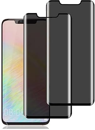 Hkess 2 Stück Sichtschutz für Huawei Mate 20 Pro - Anti-Spy Sichtschutzfolie 9H Härte, Anti-Spähen Privatsphäre Schutzfolie, Gehärtetes Glas Folie Blickschutzfolie, Anti- Kratzer Displayschutzfolie