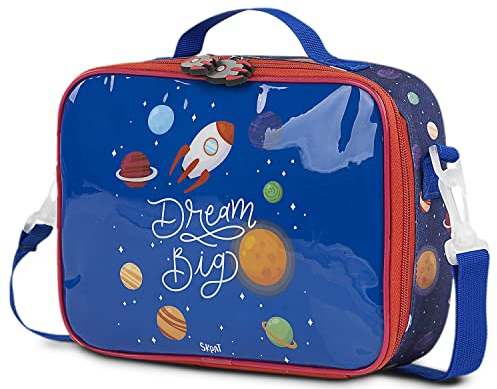 SKPAT - Porta Bocadillos Infantil Termoinsulado. Bolsa Merienda.Porta Bocadillos., Azul