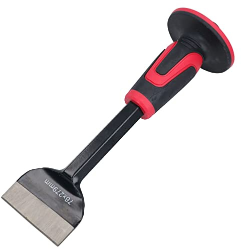 Soft Grip Guarded Electricians Bolster Chisel 279mm x 76mm for Masonry Bricks