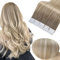 Fshine Echthaar Extensions Tape 55cm 50g Tape Extensions Echthaar Klebeband in Haarverlängerungen 20 Stücke Aschbraun bis Platinblond Farbe 19 8 60