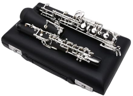 WUQIMUSC Oboe C Taste Ebenholz 3. Oktave links F Resonanz F mit Tasche
