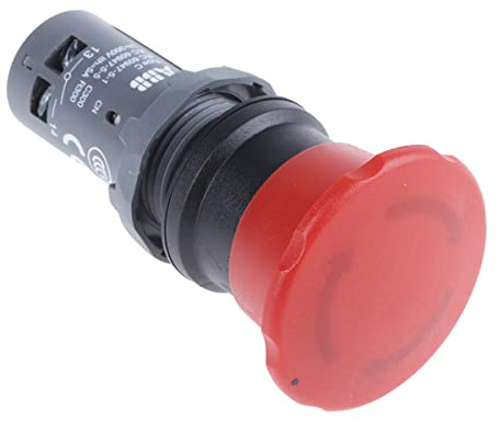 ABB 1SFA Not-Aus-Drucktaster, Frontplattenmontage, Ø 22.5 mm, 1 Schließer/1 Öffner, Rot IP69K, IP67, IP66, 40mm, x 73
