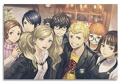 VZRSQZK Videospiel Persona 5 Poster Poster Dekorative Malerei Leinwand Wandposter und Kunstdruck Moderne Familie Schlafzimmer Dekor Poster 20 x 30 cm