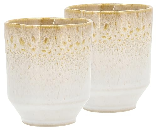 Villa Collection Allure Becher Dia 7,5 x 9 cm 0,18 Liter 2 Stck. Creme/Sand