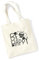 Huuraa Tasche Be Happy Biene Geschenk 10 Liter Natural Baumwolle Be Happy Accessoire