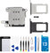 Risidamoy for iPhone 13 Dual SIM Card Reader Flex Cable with Black and Silver Double SIM Card Tray Slot Holder Adapter Replacement with Sim Ejector Repair Tool Kit A2631 A2633 A2634 A2635 A2482
