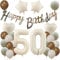 50 Geburtstag Deko Beige, Deko 50. Geburtstag Frau Mann, Beige Luftballons 50. Geburtstag Frauen, Geburtstagsdeko 50 Jahre Beige Ballon, 50. Geburtstag Dekorationen, Luftballon 50. Party Deko