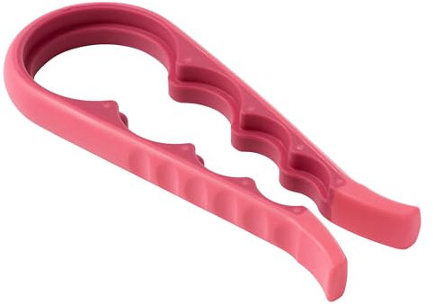 Jazooli 4-Size Jar Opener for Weak Hands & Bottle Opener - Arthritis Aids Kitchen Gadgets for Disabled, Arthritic, Elderly & Children - Rubber Edged for Firm Grip (Pink)