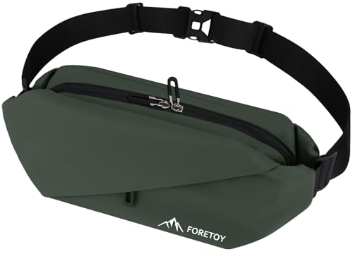 Sac Banane Homme Femme, Sacoche Bandouliere, Sac Banane Randonnée, Etanche Réglable pour Cyclisme Gym Balade Ville Vacances