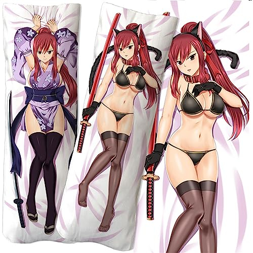 FAI-ry TA-il Anime Körper Umarmungskissen Kissenbezug, Bequemer Weiche Zierkissenbezug mit Verdecktem Zip, Cosplay Kissen Fall Geschenk für Anime und Manga Fans-Multicolor 5||50 * 150cm