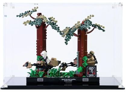 icuanuty Acryl Vitrine für Lego Endor Chase Modell 75353 ,Staubdichte Lagerung Vitrine für Lego 75353 Spielzeugauto, für Lego-Liebhaber (Nur Vitrine), Size:31x20x21 cm