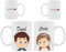 ELISA BOTELLA PACK 2 TAZAS personalizada para parejas, taza novios con nombre, taza recien casados, regalo boda, regalo san valentin