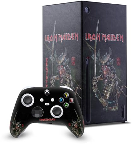 Head Case Designs Officially Licensed Iron Maiden Senjutsu Album Cover Graphic Art Game Console Wrap and Game Controller Skin Bundle Compatible With Xbox Series X