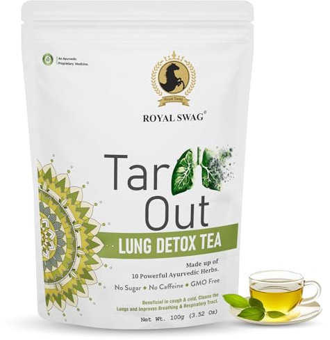 Royal Swag Tar Out Lung Detox Tea 100 g(3.52 oz) with the Power of Ayurveda Herbs