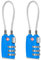 CFMOUR TSA Locks Lot de 2 cadenas de sécurité à combinaison de câble de voyage à 3 chiffres pour valise, valise, sac Bleu