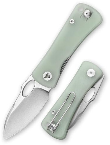 TRIVISA Mini Taschenmesser Klappmesser -Klein Zweihandmesser Klappmesser aus 5.2cm Sandivk 14C28N Stahl - EDC Messer - Klappmesser Campingplätze Outdoor ，G10 Handgriff，Andromeda-03G