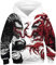 PADOLA Jungen Kapuzenpullover 3D Druck 4-13 Jahren Kinder Hoodie Boys Lustig Gedruckt Langarmshirt Weihnachtspullover Halloween Weihnachten Chirstmas Geschenke (0 Venom Rot, 13-14 Jahre)