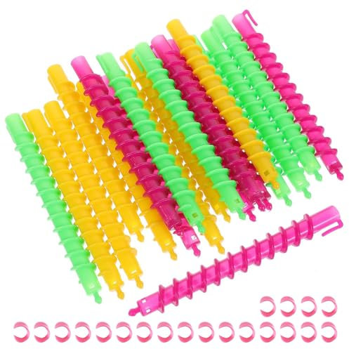 ZONADAH Lot de 20 bigoudis permanents en spirale en plastique coloré de 15 cm pour coiffure, coiffure, permanente, outils de salon pour femmes et filles