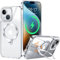HaloArt 360° Drehbarer Ständer Magnetische Hülle für iPhone 13/14 [Stabilster Unsichtbarer CD-Ring Ständer für Mag-Safe] [ Nr.1 Magnetkraft & Militärschutz] Stoßfest Schutzhülle Dünn, Klar