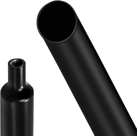 4:1 Gaine Termorétractable,Gaine Retractable pour Fil Electrique,Manchon Thermoretractable,Tube Thermorétractables avec Adhésif,pour Fil Electrique,Câbles,12.5cm*16pcs,2m de Longueur(Ø8mm,Noir)
