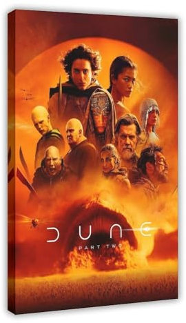 acalur Leinwand-Poster, Motiv: Dune Part 2, Wandkunst, Dekor, Bild, Gemälde für Wohnzimmer, Schlafzimmer, Dekoration, 40 x 60 cm