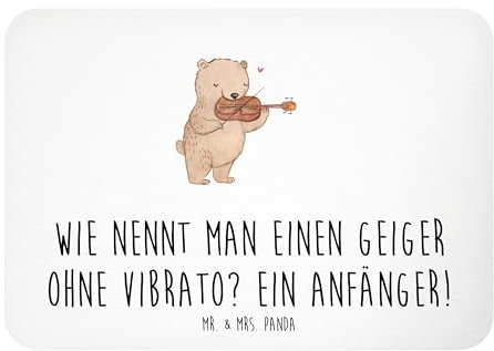 Mr. & Mrs. Panda Magnet Violine Anfänger - Geschenk, Streichinstrument, Kühlschrankmagnet, Pinnwandmagnet, whiteboardmagnet, Dekomagnet, Instrument, Musik, haftmagnet, Vibrato, Lernen, Musiker
