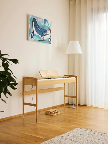 Sonora 3 E-Piano, 88 Gewichtetes Tasten, Home Piano mit Ständer, Dreifachpedal, Notenständer, USB MIDI und Kopfhöreranschluss, Ohne Bank, Eiche