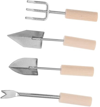 CIYODO Set Mini Attrezzo da Giardinaggio Vintage in Ferro Casa delle Bambole Decorazione per Attrezzi da Giardino Miniatura Accessorio Giardinaggio