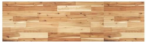 KTHLBRH Plan de Travail en Bois d'Acacia Massif avec Finition à l'huile pour Salle de Bain et Cuisine, Surface Lisse et Résistante à l'Humidité, Meuble Lavabo Rustique