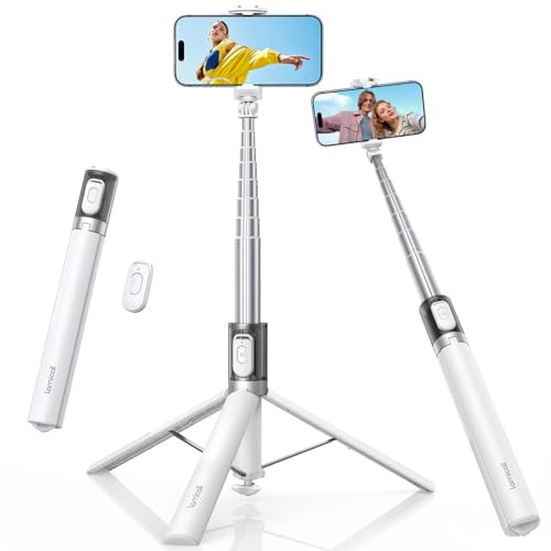 Lamicall Treppiede Smartphone, Bastone Selfie - [Apertura Automatica] | 165cm Treppiede Portatile Estensibile con Telecomando Wireless, Slitta a Freddo, Alluminio, 360°Rotazione, per iPhone/Samsung