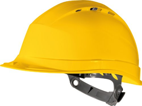Deltaplus QUAR1JA Industrieschutzhelm Mit Verstellbarem Kopfband, Gelb, Größe Einstellbar