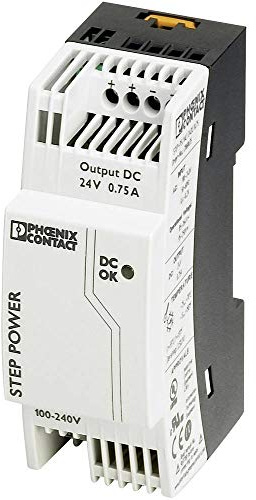Phoenix Contact STEP-PS/1AC/24DC/0.75 DIN-Schienen Netzteil Geschalteter Modus 264V ac AC / 750 mA 24V dc DC 18 W