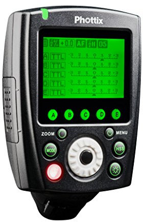 Phottix-Telecomando a distanza per flash 89074 Telecomando trasmittente per Canon, colore: nero