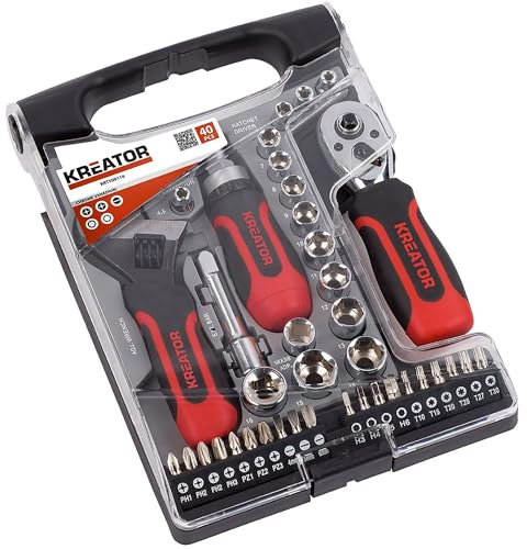 KREATOR KRT500116 - Juego de llaves vaso 40 piezas